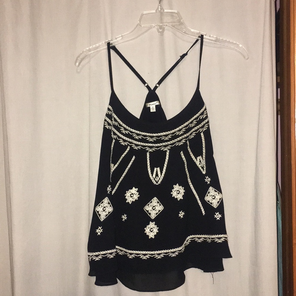 Black tank top